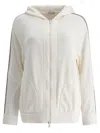 Brunello Cucinelli Essential Zip-up Hooded Sweatshirt In Neutral