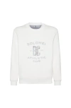 Brunello Cucinelli Sweatshirt With Print In Gray