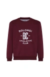 Brunello Cucinelli Cotton Crew Neck Sweatshirt In Burgundy