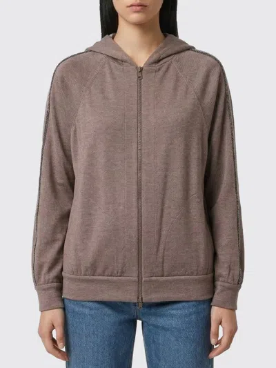 Brunello Cucinelli Sweatshirt Woman  In Brown