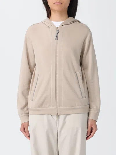 Brunello Cucinelli Sweatshirt Woman  In Brown