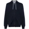 Brunello Cucinelli Zip-up Hoodie With Contrasting Lining And Ribbed Cuffs
