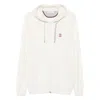 Brunello Cucinelli Cashmere Knit Sweatshirt With Hood In White