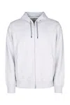 Brunello Cucinelli Grey Long Sleeves Zip-up Hoodie In C1250