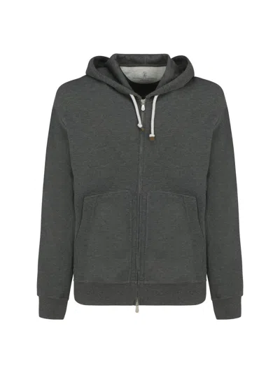 Brunello Cucinelli Sweatshirts In Grey