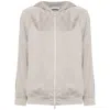 Brunello Cucinelli Monili Chain-detail Hooded Jacket In Grey