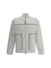 Brunello Cucinelli Men Sweatshirt With Contrast Details In White
