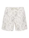 Brunello Cucinelli Paisley-print Swim Shorts In Blue