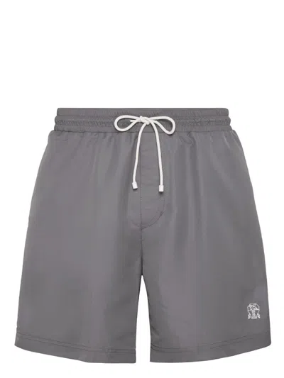 Brunello Cucinelli Swim Shorts In Gray
