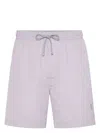 Brunello Cucinelli Swim Shorts With Slip Pockets And Rear Patch Pocket In Purple
