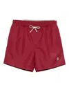 Brunello Cucinelli Comfortable Swim Shorts Featuring Pockets In Red