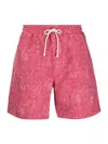 Brunello Cucinelli Paisley-print Swim Shorts In Red