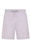 Brunello Cucinelli Swim Shorts With Slip Pockets And Rear Patch Pocket In Violet