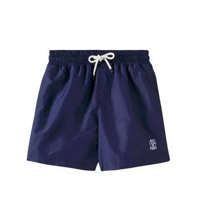 Brunello Cucinelli Kids' Swim Trunks In Blue