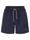 Brunello Cucinelli Straight-leg Mid-length Logo-embroidered Swim Shorts In Blue