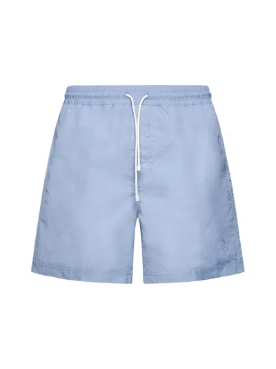 Brunello Cucinelli Swimming Trunks In Light Blue