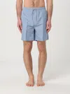 Brunello Cucinelli Nylon Swimsuit With Logo Embroidery In Blue