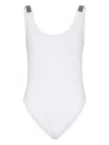 Brunello Cucinelli Swimsuit With Monili Chain Embellishment In White