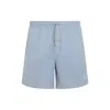 Brunello Cucinelli Nylon Swimsuit With Logo Embroidery In Blue