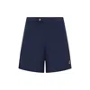 Brunello Cucinelli Classic Blue Swim Shorts With Subtle Logo Detail In Blue