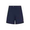 Brunello Cucinelli Classic Blue Swim Shorts With Subtle Logo Detail In Blue