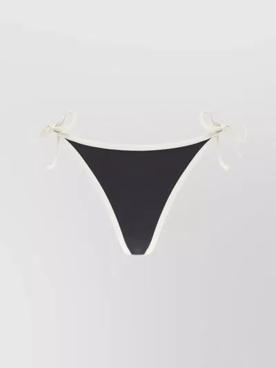 Brunello Cucinelli Swimwear With Contrast Trim And Side Tie Laces In Black