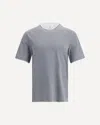 Brunello Cucinelli Clean Monochrome T-shirt Double Layer In Gray