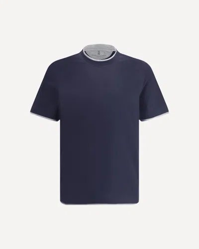 Brunello Cucinelli T-shirt In Blue