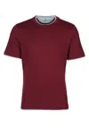 Brunello Cucinelli Cotton Jersey Crew Neck T-shirt With Faux-layering Clothing