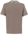 Brunello Cucinelli Relaxed Fit Short-sleeved Crew Neck T-shirt In 2421+7220