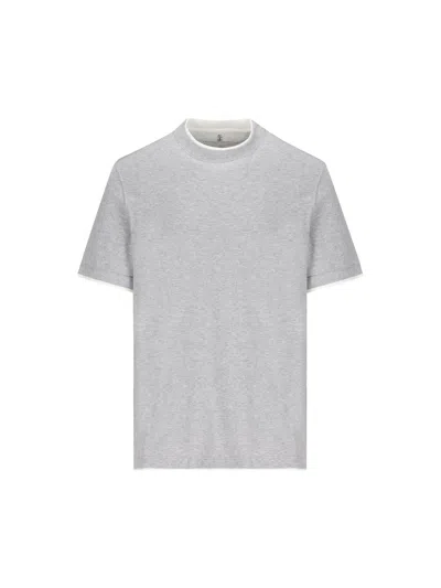 Brunello Cucinelli T-shirt And Polo In Grey