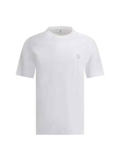 Brunello Cucinelli T-shirt In Bianco