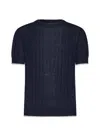 Brunello Cucinelli Rib-knit Linen And Cotton Sweater In Blue