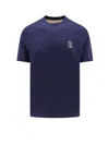 Brunello Cucinelli Men Slim Fit Crew-neck T-shirt In Lightweight Cotton Jersey In Blue