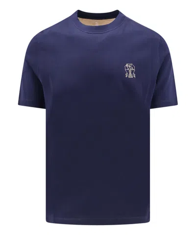 Brunello Cucinelli T-shirt In Blue