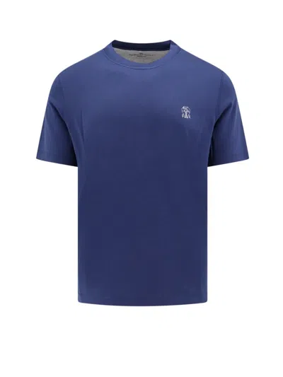 Brunello Cucinelli T-shirt In Blue