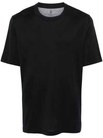 Brunello Cucinelli Crew-neck T-shirt In Black