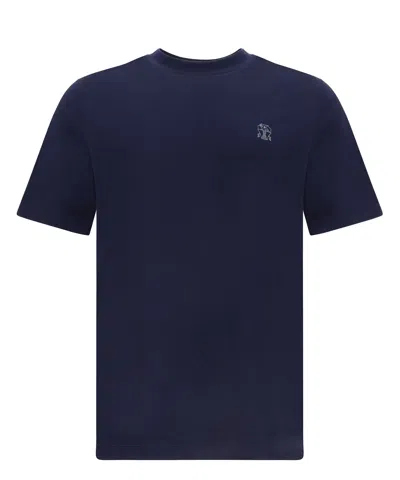 Brunello Cucinelli T-shirt In Blue