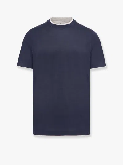 Brunello Cucinelli T-shirt In Blue