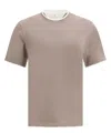 Brunello Cucinelli Relaxed Fit Short-sleeved Crew Neck T-shirt In Brown