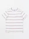 BRUNELLO CUCINELLI T-SHIRT BRUNELLO CUCINELLI KIDS COLOR WHITE,F46639001