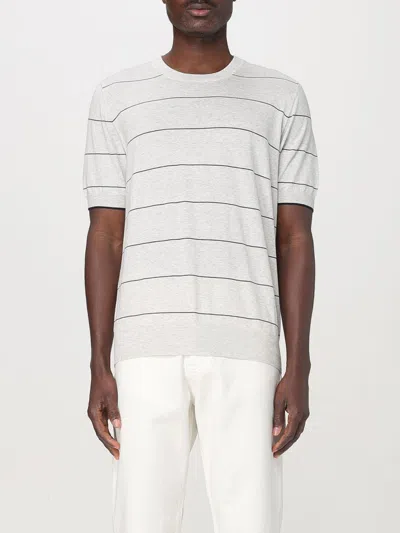 Brunello Cucinelli Crew-neck Striped T-shirt In White