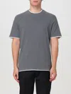Brunello Cucinelli Mélange-effect Crew-neck T-shirt In Grau