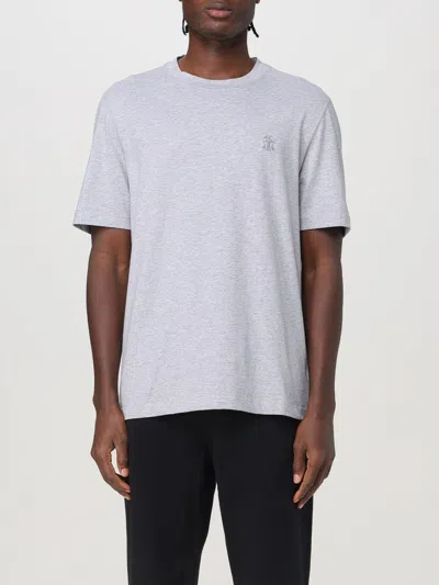 Brunello Cucinelli T-shirt  Men Color Grey In Grau