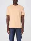 Brunello Cucinelli Crew-neck Cotton Jersey T-shirt With Printed Logo In Orange