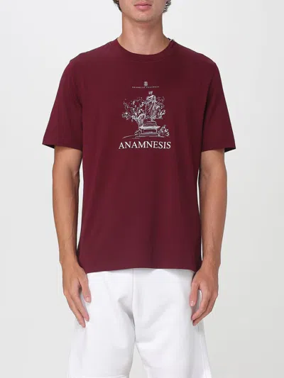BRUNELLO CUCINELLI T-SHIRT BRUNELLO CUCINELLI MEN COLOR RED,H17357014