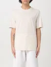 Brunello Cucinelli Logo Printed Crewneck T-shirt In White 1