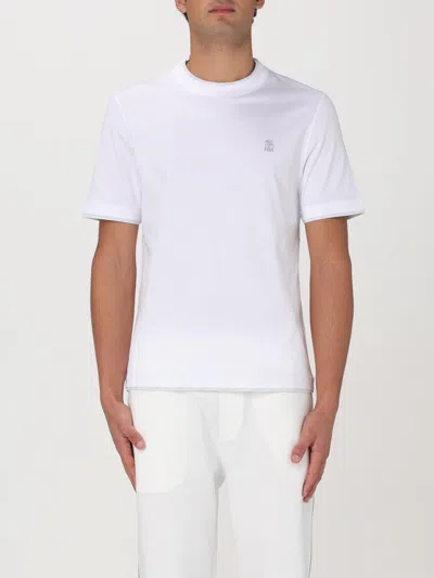 BRUNELLO CUCINELLI T-SHIRT BRUNELLO CUCINELLI MEN COLOR WHITE,G49397001