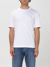 Brunello Cucinelli Men Cotton Jersey Crew-neck T-shirt With Logo And Faux-layering In White