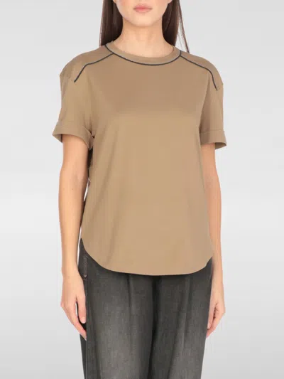 Brunello Cucinelli T-shirt  Woman Color Beige